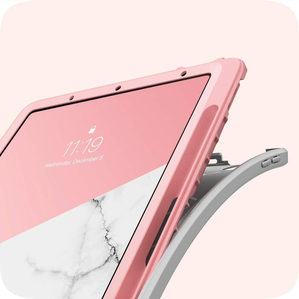Cosmo Case for Ipad Air 5Th Generation/4Th Generation 10.9 (2022/2020), Full-Body Trifold with Built-In Screen Protector Protective Smart Cover with Auto Sleep/Wake & Pencil Holder (Marble)